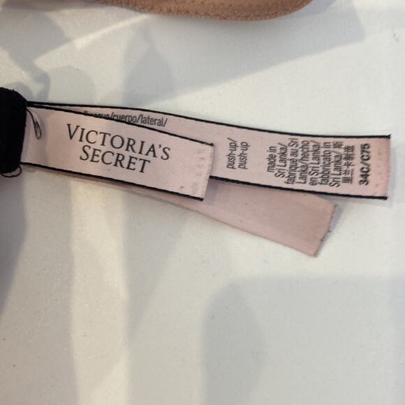 Victoria’s Secret Push Up Bra Leopard Print Floral EUC Sz 34C Sexy Everyday Wear - Picture 4 of 7